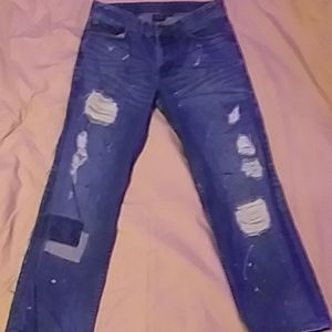 Armani exchange paint splatter jeans
